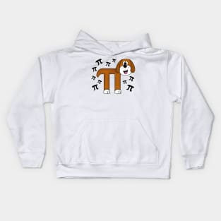 Pi Day Dog Math Teacher Mathematicians Kids Hoodie